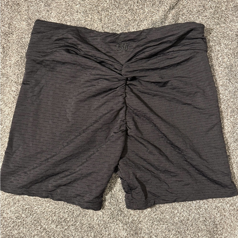 CSB Black Scrunch Shorts Size Large